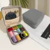 Набор для шитья аксессуары для шитья: нитки, иголки, ножницы с сумкой на молнии цвет серый Набор для шитья аксессуары для шитья: нитки, иголки, ножницы с сумкой на молнии цвет серый