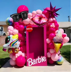Набір повітряних куль «Barbie», прикраса для дня народження дівчинки Набір повітряних куль «Barbie», прикраса для дня народження дівчинки