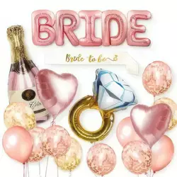Набір повітряних куль «Bride» для дівич-вечора прикраса для торжества Набір повітряних куль «Bride» для дівич-вечора прикраса для торжества