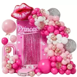 Набір повітряних куль «Princess» прикраса для торжества, рожеві Набір повітряних куль «Princess» прикраса для торжества, рожеві