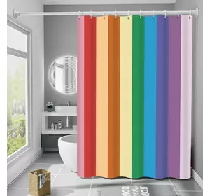 Шторка для ванны из полиэстера водонепроницаемая Bathlux 180x180 см с кольцами, занавеска для ванной комнаты Шторка для ванны из полиэстера водонепроницаемая Bathlux 180x180 см с кольцами, занавеска для ванной комнаты