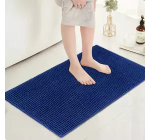 Коврик для ванной комнаты и душа с мягким ворсом Bathlux 80*50 из специального нескользящего материала Синий Коврик для ванной комнаты и душа с мягким ворсом Bathlux 80*50 из специального нескользящего материала Синий