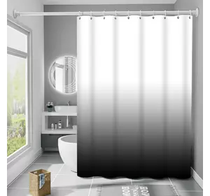 Шторка для ванны из полиэстера водонепроницаемая Bathlux 180x180 см с кольцами, занавеска для ванной комнаты Шторка для ванны из полиэстера водонепроницаемая Bathlux 180x180 см с кольцами, занавеска для ванной комнаты