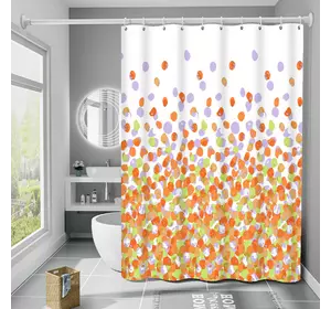 Шторка для ванны из полиэстера водонепроницаемая Bathlux 180x180 см с кольцами, занавеска для ванной комнаты Шторка для ванны из полиэстера водонепроницаемая Bathlux 180x180 см с кольцами, занавеска для ванной комнаты