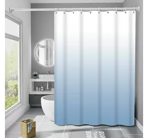 Шторка для ванны из полиэстера водонепроницаемая Bathlux 180x180 см с кольцами, занавеска для ванной комнаты Шторка для ванны из полиэстера водонепроницаемая Bathlux 180x180 см с кольцами, занавеска для ванной комнаты