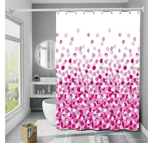 Шторка для ванны из полиэстера водонепроницаемая Bathlux 180x180 см с кольцами, занавеска для ванной комнаты Шторка для ванны из полиэстера водонепроницаемая Bathlux 180x180 см с кольцами, занавеска для ванной комнаты