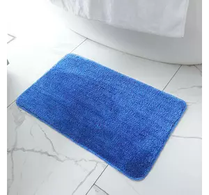 Коврик для ванны и душа Bathlux длинный мягкий ворс, нескользящий 80*50, Ярко синий Коврик для ванны и душа Bathlux длинный мягкий ворс, нескользящий 80*50, Ярко синий