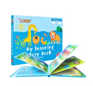 Дитяча розвиваюча книга Busy Book Монтессори, тактильная книга с липучками Keybaby для детей, бизибук, Animals Дитяча розвиваюча книга Busy Book Монтессори, тактильная книга с липучками Keybaby для детей, бизибук, Animals