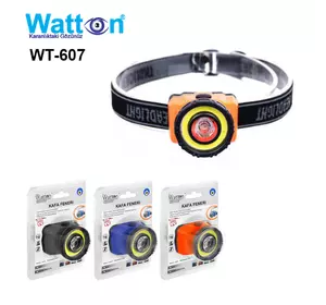Мощный налобный фонарь на батарейках WATTON WT-607 дальностью 50-150 метров с тремя режимами работы от 3-х ААА Мощный налобный фонарь на батарейках WATTON WT-607 дальностью 50-150 метров с тремя режимами работы от 3-х ААА