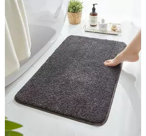 Коврик для ванной комнаты и душа напольный Bathlux 45х70 см с прорезиненной основой Темно-серый Коврик для ванной комнаты и душа напольный Bathlux 45х70 см с прорезиненной основой Темно-серый