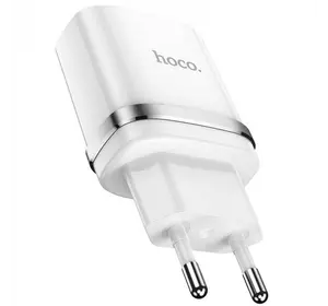 СЗУ HOCO N1 1USB/2.4A + USB - Lightning 12pc, сетевое зарядное устройство, Белый СЗУ HOCO N1 1USB/2.4A + USB - Lightning 12pc, сетевое зарядное устройство, Белый