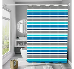 Шторка для ванны из полиэстера водонепроницаемая Bathlux 180x180 см с кольцами, занавеска для ванной комнаты Шторка для ванны из полиэстера водонепроницаемая Bathlux 180x180 см с кольцами, занавеска для ванной комнаты