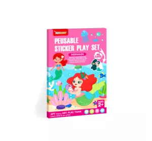 Набор многоразовых наклеек Keybaby с большой сценой для творчества, в цвете Mermaid Набор многоразовых наклеек Keybaby с большой сценой для творчества, в цвете Mermaid