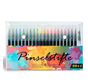 Акварельні маркери з пензликом для ескізів і скетчів на водній основі набір 20 шт Акварельні маркери з пензликом для ескізів і скетчів на водній основі набір 20 шт