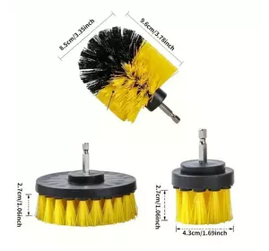 Набір з 3-х щіток для шуруповерта з подовженою щіткою, Багаторазові, багатоцільові насадки для прибирання кухні та ванни Набір з 3-х щіток для шуруповерта з подовженою щіткою, Багаторазові, багатоцільові насадки для прибирання кухні та ванни