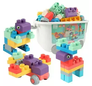 М'який силіконовий конструктор для дітей Soft rubber building blocks 80 шт М'який силіконовий конструктор для дітей Soft rubber building blocks 80 шт