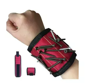 Магнітний браслет для інструментів, Магнітний браслет для роботи  з потужною магнітною пластиною для цвяхів Червоний Магнітний браслет для інструментів, Магнітний браслет для роботи  з потужною магнітною пластиною для цвяхів Червоний