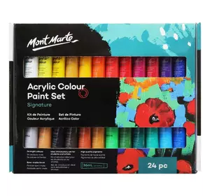 Фарби акрилові для малювання Mont Marte Acrylic Color Paint Set Signature 24pc x 36ml Різні кольори Фарби акрилові для малювання Mont Marte Acrylic Color Paint Set Signature 24pc x 36ml Різні кольори