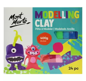 Повітряний пластелін Mont Marte Modelling Clay 400g глина для ліплення 24 шт.різнокольоровий для моделювання Повітряний пластелін Mont Marte Modelling Clay 400g глина для ліплення 24 шт.різнокольоровий для моделювання
