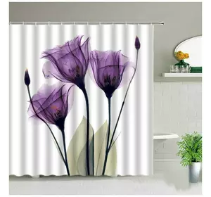 Шторка для ванної та душу з гачками 180x180 см водовідштовхувальна, високоякісна шторка для ванни Шторка для ванної та душу з гачками 180x180 см водовідштовхувальна, високоякісна шторка для ванни